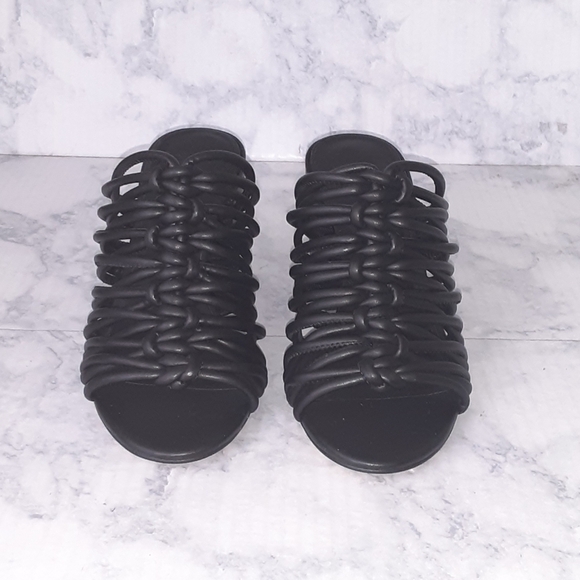 Rebecca Minkoff Black Strappy Sandal Heels Size 6 $228 - Picture 4 of 8